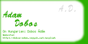 adam dobos business card